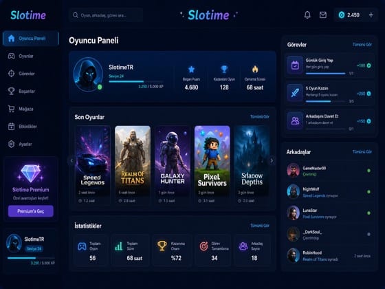 Slotime platform arayüzü tanıtımı